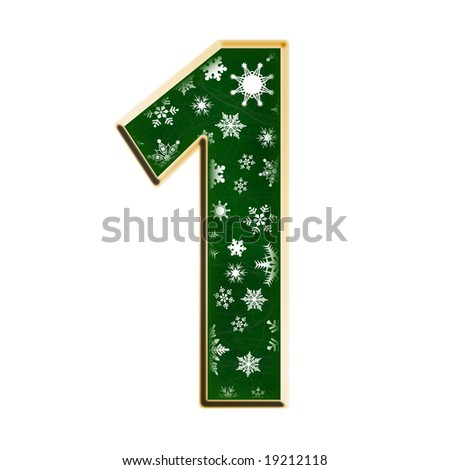 Christmas Green Snowflake Capital Letter D Stock Illustration 18910429 ...