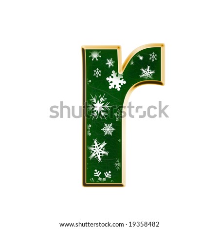 Christmas Green Snowflake Capital Letter D Stock Illustration 18910429 ...