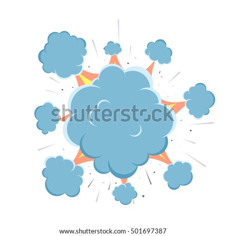 Cartoon Vector Bomb Explosion Smoke Cartoon Stock Vector 548092069 ...