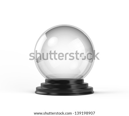 Empty Crystal Ball Isolated Over White Stock Illustration 65437051 ...