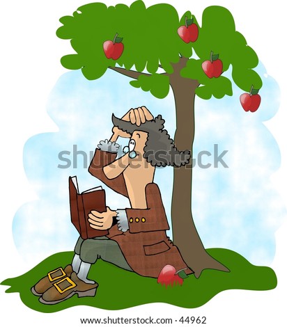 Clipart Illustration Isaac Newton After Apple Stock Illustration 44962 ...