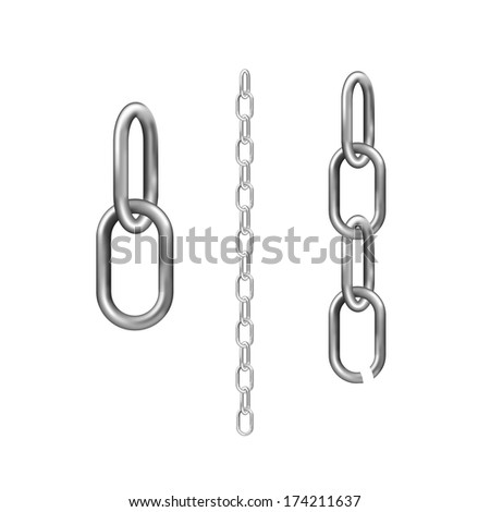 Set Chains Silhouette Stock Vector 234375550 - Shutterstock