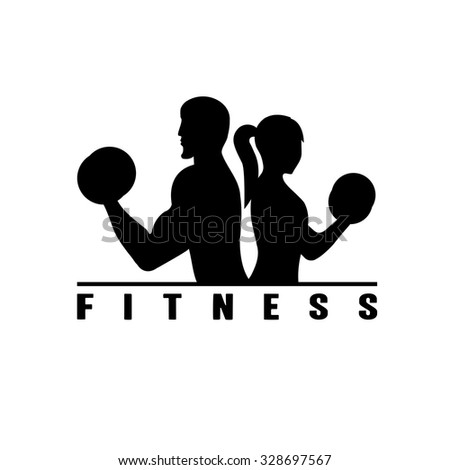 Man Woman Fitness Silhouette Character Vector Stock Vector 328697606 ...