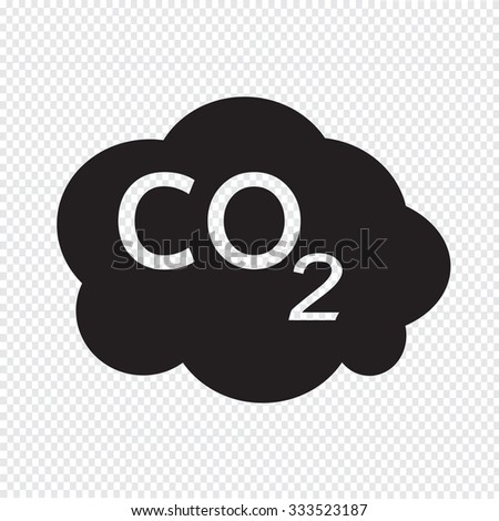 Carbon Dioxide Icon environment Concept flat Cute Cartoon Stock Vector ...