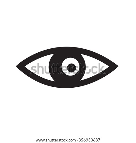 Simple Black Eye Icon Vector Double Stock Vector 414203398 - Shutterstock