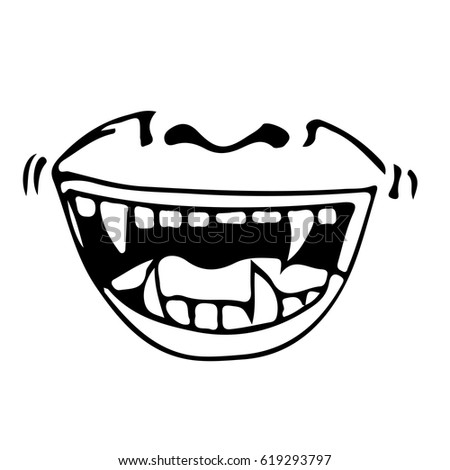 Cartoon Mouth Icon Illustration Design Stock Vector 428799103 ...