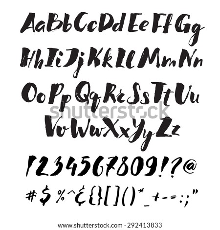 Retro Vector Type Font Alphabet Handwritten Stock Vector 203239852 ...