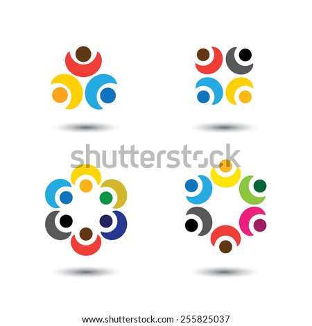 Happy Children Playing Circle Holding Hands Stock Vector 145145131 ...