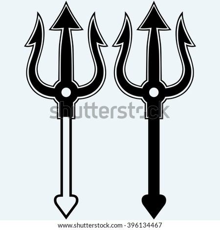 Set Trident Silhouette Stock Vector 328829528 - Shutterstock