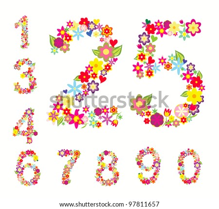 Outlined Hand Drawn Flower Collection Design Stock Vector 228096919 ...