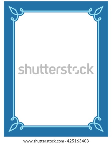 blue border designs