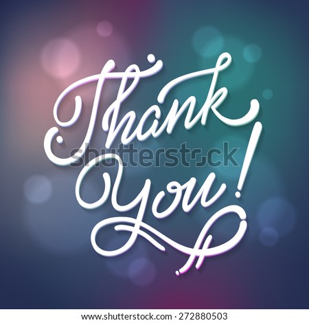 Thank You Beautiful Lettering Text Vector Stock Vector 542692099 ...