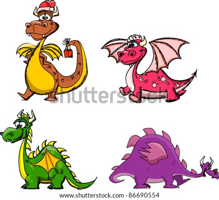 Cartoon Cute Black White Monsters Stock Vector 132131096 - Shutterstock