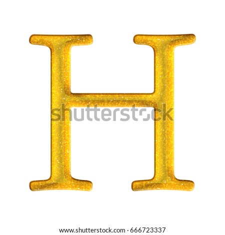 alphabet gold isolated on white stock illustration