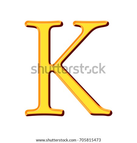 Yellow Font Letter K Stock Illustration 70692640 - Shutterstock