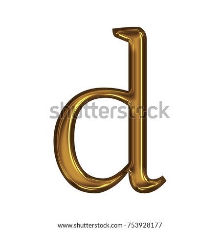 Gold Alphabet Symbol Lowercase Letter Stock Illustration 73924849 ...