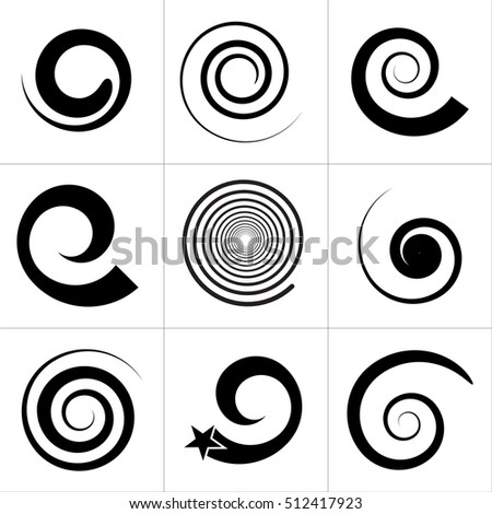 Spiral Design Elements Vector Art Stock Vector 102619979 - Shutterstock