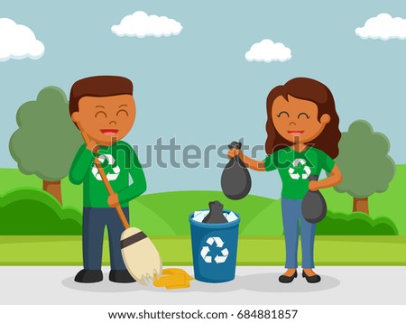 Illustration Kids Cleaning Camp Stock Vector 83810794 - Shutterstock