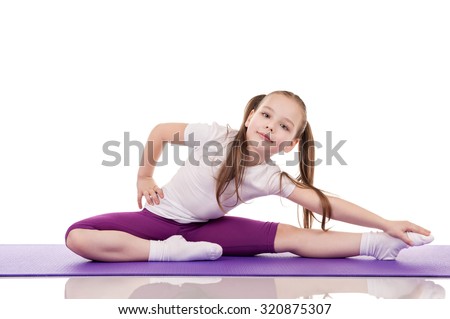 Kid Doing Fitness Exercises Stock Photo 132601067 - Shutterstock