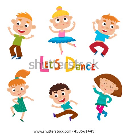 vector cartoon illustration of little graceful girls dancer and happy hipster boys isolated on white - Cartoon Picture Of Child vector cartoon illustration of little graceful girls dancer and happy hipster boys isolated on white - Cartoon Picture Of Child