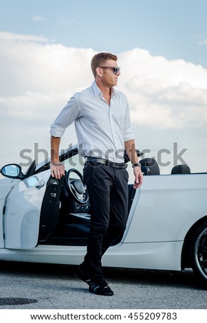 Handsome Man Near Car Luxury Life Stock Photo 290498117 - Shutterstock