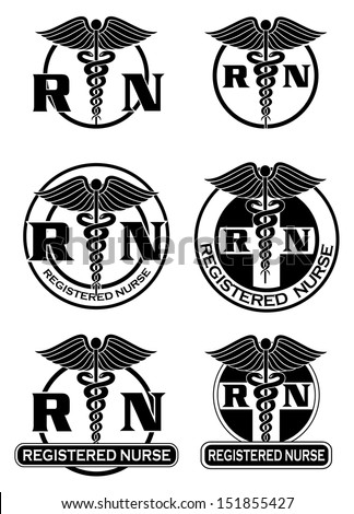 Registered Nurse Star Life Medical Symbol Stock Vector 142223098 ...