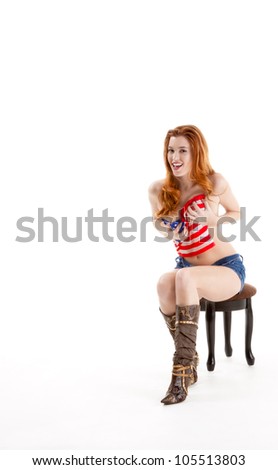 sexy nude american flag drunk girl blow job party
