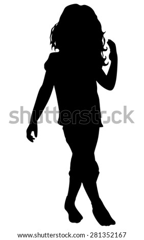 Dancing Silhouette Vector Stock Vector 188699687 - Shutterstock