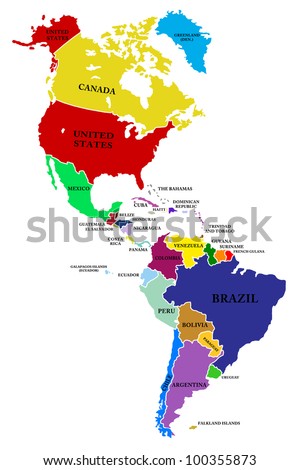 Map Compass North South America On Stock Illustration 77880478 ...