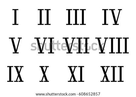roman numerals set chrome numerals stock vector 307880975 roman numerals set chrome numerals stock vector 307880975