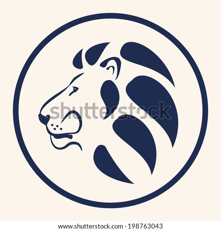 Lion Symbol Outline Stock Vector 128273813 - Shutterstock