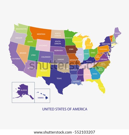 Us Map Infographics Design Vector Template Stock Vector 474566839 ...