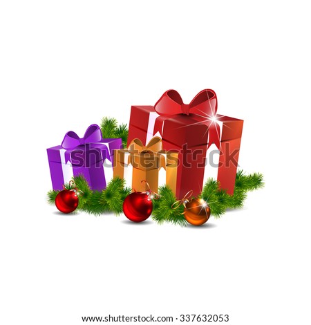 Christmas Gifts Vector Image Stock Vector 64068481 - Shutterstock
