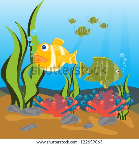 Two Fishes Drinking Water Cartoon Stock Illustration 112545818 ...