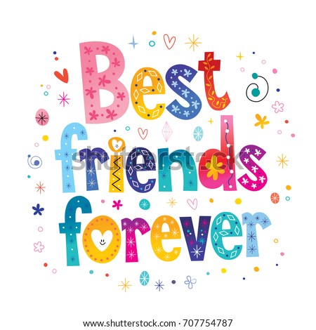 Best Friends Forever Stock Vector 235611535 - Shutterstock