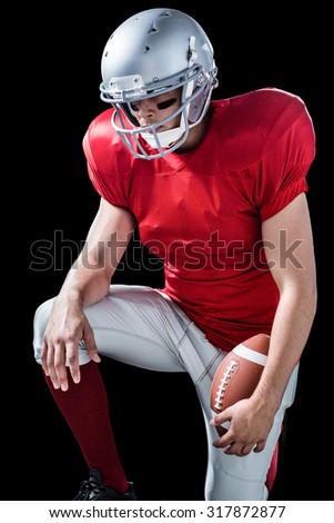 Download Front View American Football Player Holding Stock Photo ...