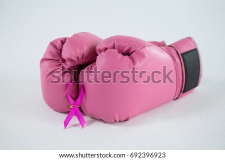 Breast cancer boxing gloves