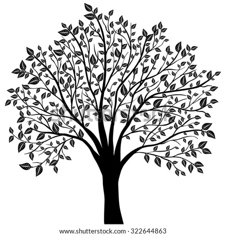 Oak Tree Vector Illustration Green Symbol Stock Vector 123149872 ...