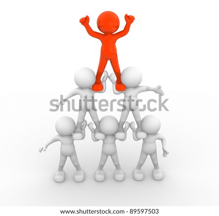 3d People Human Character Sit Pyramid Stock Illustration 85285849 ...