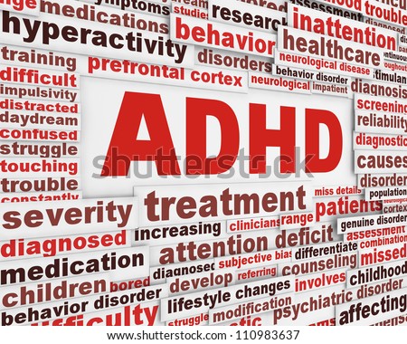 Adhd Symbol Design Isolated On White Stock Illustration 105527003 ...