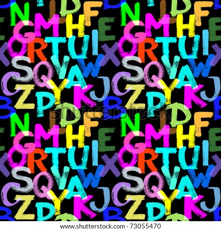 Seamless Alphabet Letters Background Abstract Colorful Stock Vector ...