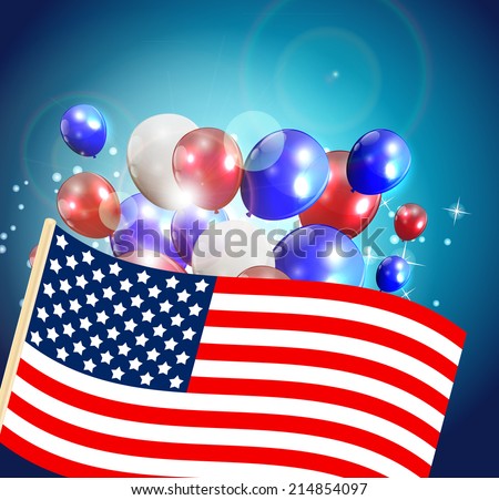 banner election template Balloons Stock American Colorful Bunch 283011953 On Vector Flag