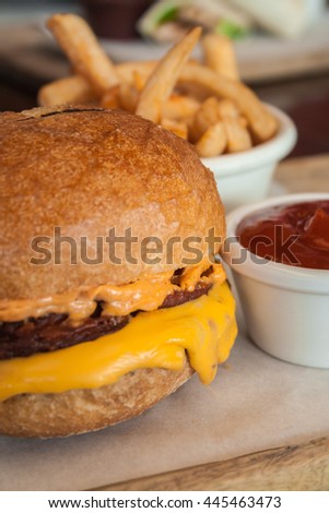 Gourmet Patty Melt Season Ground Beef Stock Photo 54782353 ...