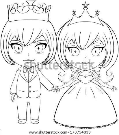 Vector Illustration Young King Wearing Crown Stock Vector 126543395 ...