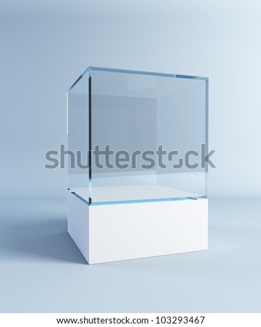 Empty Display Case 3d Render Empty Display Case 3d Render