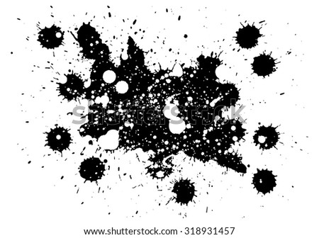 Abstract Painted Ink Watercolorcolor Splatter Use Stock Illustration ...