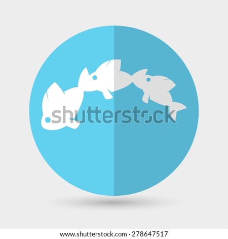 Fish Icon On White Background Stock Illustration 279130496 - Shutterstock