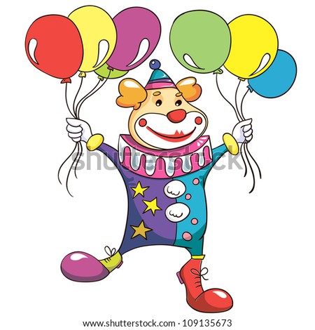 Clown Colorful Balloon Stock Vector 20700883 - Shutterstock