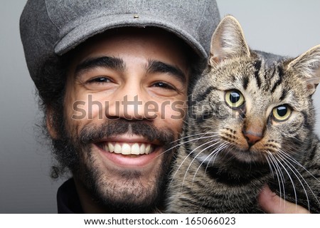 Beautiful Woman Holding Cat Stock Photo 97727561 - Shutterstock