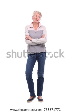 Senior Citizen Woman Standing Full Length Stock Photo 410459509 ...